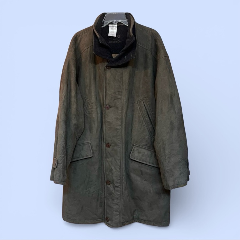 ERES for Nordstrom Men’s Car Coat Virgin Wool Cashmere Blend NWT Sz 44R Chestnut